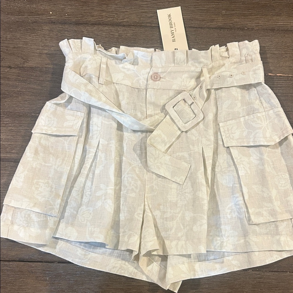 Ramy Brook Women's Light Tan Cargo Shorts